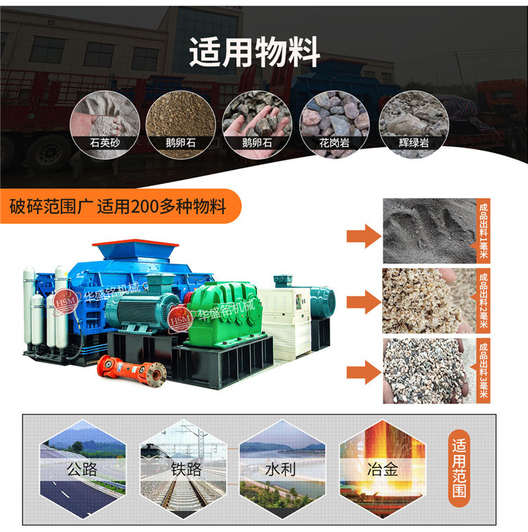 液壓對輥制砂機(jī)適應(yīng)物料 液壓對輥制砂機(jī)適應(yīng)物料
